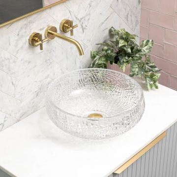 Lavoar pe blat Rea Ice Cristal, 40 cm, transparent