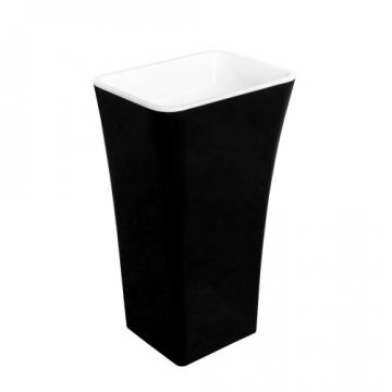 Lavoar freestanding Besco Assos 50x40 cm, negru-alb - Dimensiune 50cm