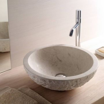 Lavoar din piatra Bathco Puket, 45x15 cm, bej - Dimensiune 45cm