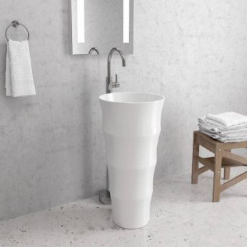 Lavoar freestanding Karag Louvre G-309, 42x42x83 cm, alb - Dimensiune 42 cm