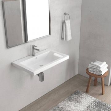 Lavoar Karag Delft 61070, 70x44x15 cm, alb - Dimensiune 70cm