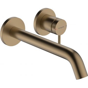 Baterie lavoar Hansgrohe Tecturis S cu pipa 225mm  montaj incastrat  necesita corp ingropat  bronz periat