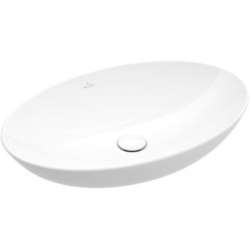 Lavoar oval tip bol Villeroy & Boch Loop & Friends 62x42cm cu preaplin  material TitanCeram  montare pe blat