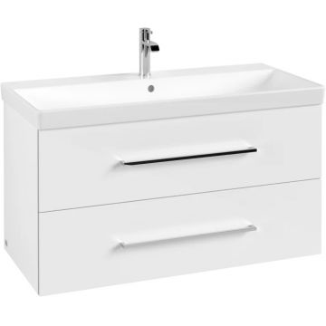 Dulap baza suspendat Villeroy & Boch Avento 980x514x452 mm cu doua sertare  alb Crystal