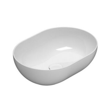 Lavoar tip bol Globo Le Ciotole Round cu margine subtire 50x36cm  alb