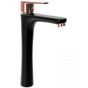 Baterie pentru lavoar Rea Mild High, negru mat
