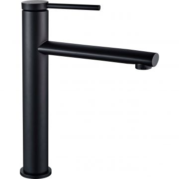 Baterie pentru lavoar Rea Oval High, negru mat