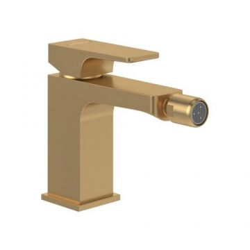 Baterie bideu Villeroy & Boch Architectura Square, ventil pop-up, auriu periat - Culoare Auriu