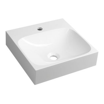 Chiuvetă albă din compozit mineral 40x40 cm Emona – Sapho