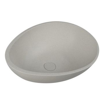 Chiuvetă gri deschis din beton 53x39 cm Punc – Sapho