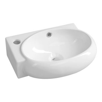 Chiuvetă mică pentru WC albă din ceramică 43x28,5 cm Ribera – Sapho