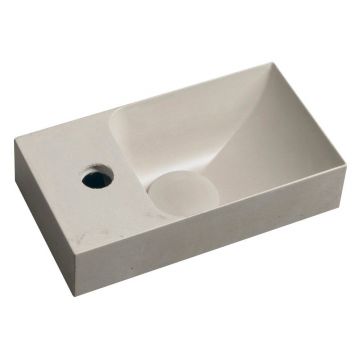 Chiuvetă mică pentru WC gri deschis din beton 31x17 cm Piccolino – Sapho