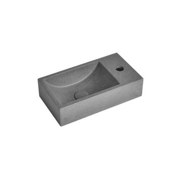 Chiuvetă mică pentru WC gri închis din beton 40x22 cm Crest – Sapho