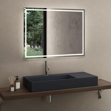 Lavoar baie pe blat dreptunghiular 75 cm conglomerat gri mat – Rea Archi