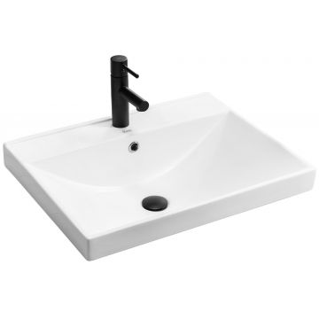 Lavoar încastrat ceramic Rea Daisy, 51.5 cm, alb