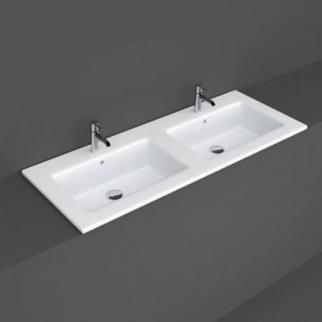 Lavoar incastrat dublu RAK Joy 121 cm, alb - Dimensiune 121 cm Lavoar incastrat dublu RAK Joy 121 cm, alb - Dimensiune 121 cm