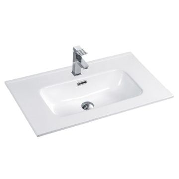 Lavoar incastrat Fluminia, Siena-80, dreptunghiular, 81x46 cm, alb