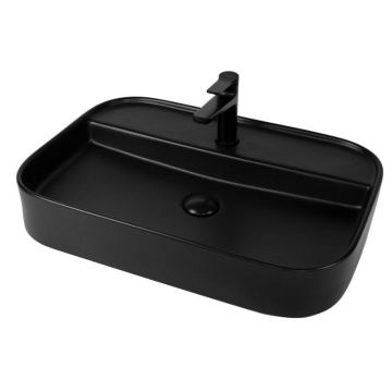 Lavoar pe blat, Juno-65MB Fluminia, 65x45 cm, negru mat