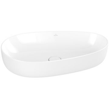 Lavoar tip bol Villeroy & Boch Antao Ceramic Plus 65x40cm  ventil fix cu capac ceramic  White Alpin