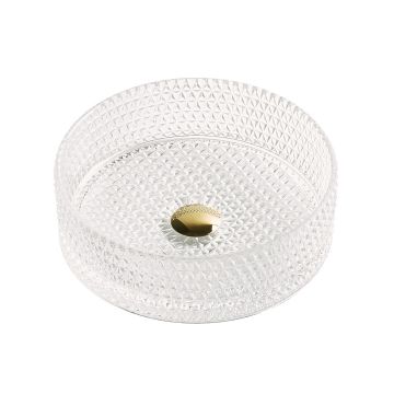 Lavoar de baie Lunara, pe blat, rotund, din sticla, 36 cm, transparent, Elysium Lavoar de baie Lunara, pe blat, rotund, din sticla, 36 cm, transparent, Elysium