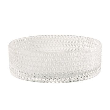Lavoar de baie Lunara, pe blat, rotund, din sticla, 36 cm, transparent, Elysium