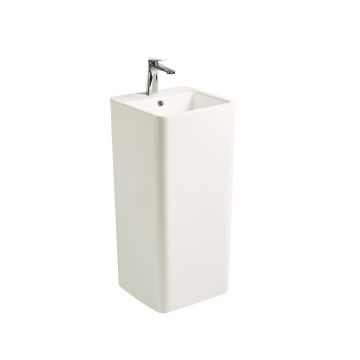 Lavoar freestanding Nara, 40 cm, patrat, ceramica sanitara, alb lucios, Elysium Lavoar freestanding Nara, 40 cm, patrat, ceramica sanitara, alb lucios, Elysium