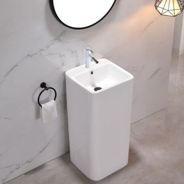 Lavoar freestanding Rea Calani Frida, 40 cm, alb