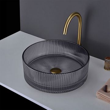 Lavoar pe blat de sticla Rea Ingrid, 36 cm, gri