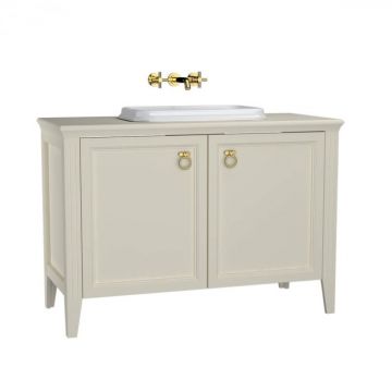 Unitate de baza lavoar baie 120 cm, cu usi, cu pe blat lavoar   chiuveta baie mat ivory   62176