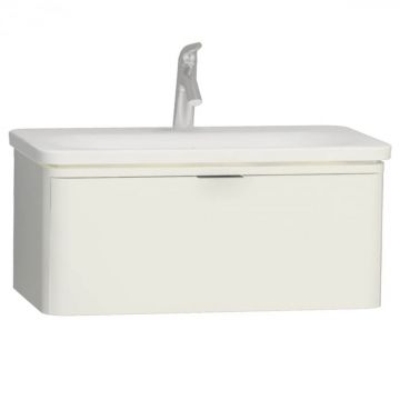 Unitate de baza lavoar baie 80cm, cu 1 drawer, alb inalt gloss   56438