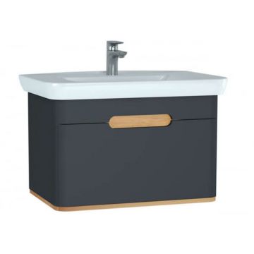 Unitate de baza lavoar baie 80cm, cu 1 drawer, fara legs, mat anthracite   60819