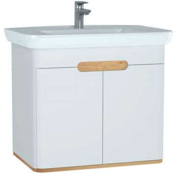 Unitate de baza lavoar baie 80cm, cu usi, fara legs, alb mat   60785
