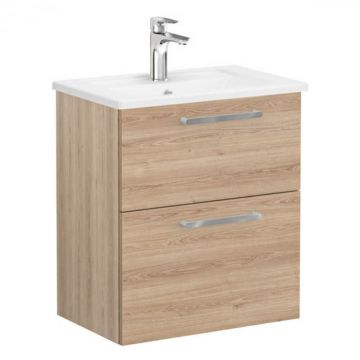 Unitate de baza lavoar baie, cu doua sertare, compact 60cm natural oak, cu angular lavoar   chiuveta baie   68097