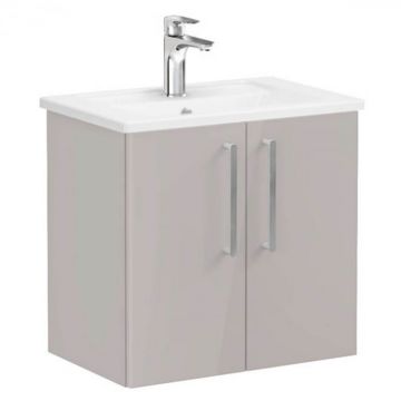 Unitate de baza lavoar baie, cu usi 60cm compact, inalt gloss sahara beige, cu angular lavoar   chiuveta baie   66368