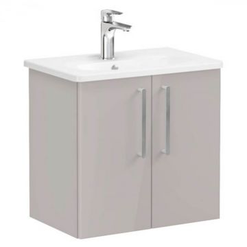 Unitate de baza lavoar baie, cu usi 60cm compact, inalt gloss sahara beige, cu rounded lavoar   chiuveta baie   66369