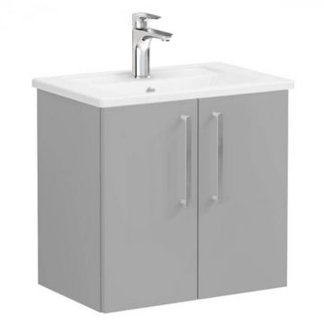 Unitate de baza lavoar baie, cu usi 60cm compact, mat rock grey, cu angular lavoar   chiuveta baie   68074