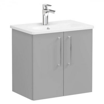 Unitate de baza lavoar baie, cu usi 60cm compact, mat rock grey, cu rounded lavoar   chiuveta baie   68078