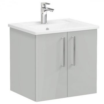 Unitate de baza lavoar baie, cu usi 60cm inalt gloss pearl grey, cu angular lavoar   chiuveta baie   66358