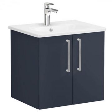 Unitate de baza lavoar baie, cu usi 60cm mat dark albastru, cu rounded lavoar   chiuveta baie   68136