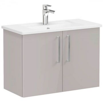 Unitate de baza lavoar baie, cu usi 80cm, compact, inalt gloss sahara beige, cu angular lavoar   chiuveta baie   66404