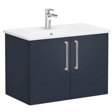 Unitate de baza lavoar baie, cu usi 80cm, mat dark albastru, cu angular lavoar   chiuveta baie   68150