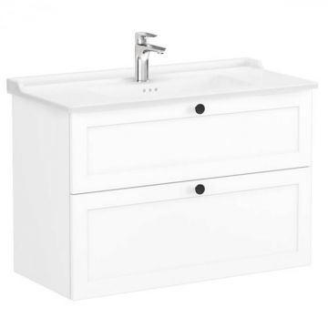 Unitate de baza lavoar baie, cu doua sertare 100cm, alb mat, cu classical lavoar   chiuveta baie   68890