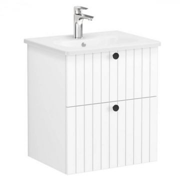 Unitate de baza lavoar baie, cu doua sertare 60cm alb mat, cu rounded lavoar   chiuveta baie   69415