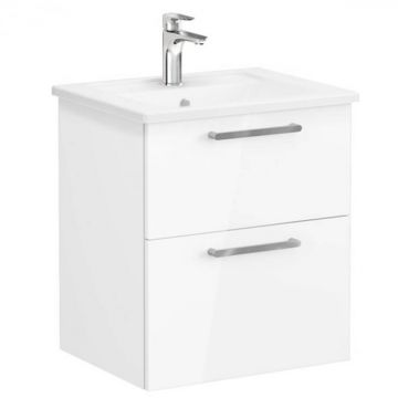 Unitate de baza lavoar baie, cu doua sertare 60cm inalt gloss alb, cu angular lavoar   chiuveta baie   66294