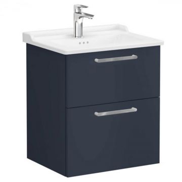 Unitate de baza lavoar baie, cu doua sertare 60cm mat dark albastru, cu classical lavoar   chiuveta baie   68281