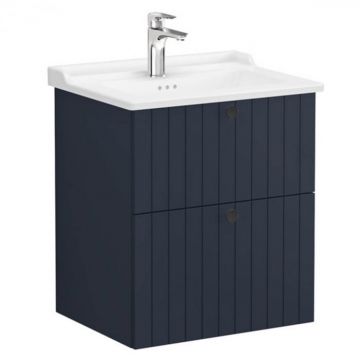 Unitate de baza lavoar baie, cu doua sertare 60cm mat dark albastru, cu classical lavoar   chiuveta baie   69427