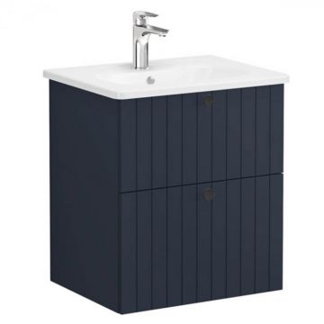 Unitate de baza lavoar baie, cu doua sertare 60cm mat dark albastru, cu rounded lavoar   chiuveta baie   69420