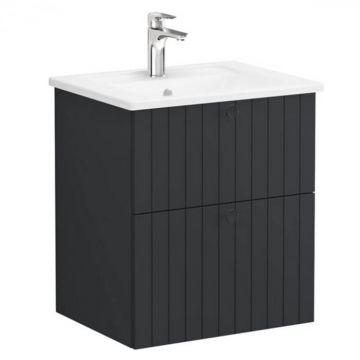 Unitate de baza lavoar baie, cu doua sertare 60cm mat graphite, cu angular lavoar   chiuveta baie   69412