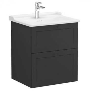 Unitate de baza lavoar baie, cu doua sertare 60cm mat graphite, cu classical lavoar   chiuveta baie   68852