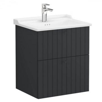 Unitate de baza lavoar baie, cu doua sertare 60cm mat graphite, cu classical lavoar   chiuveta baie   69426